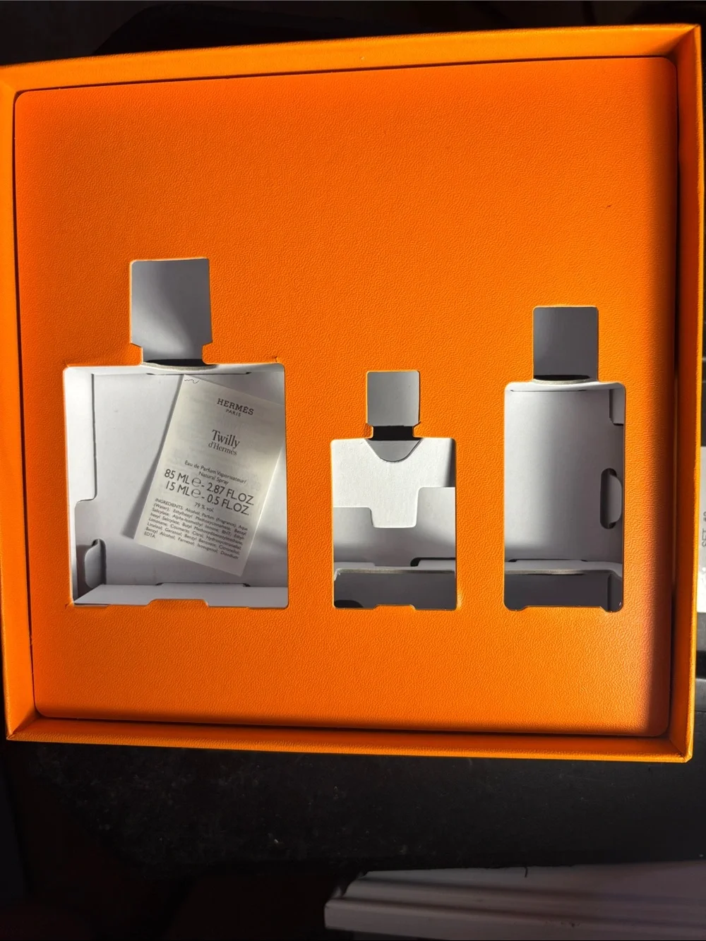 Hermes Twilly de Hermes empty gift box with original insert.